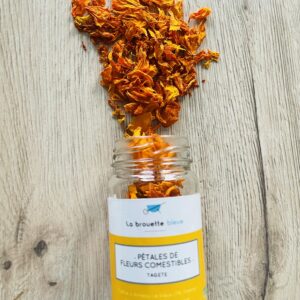 Pétales de Fleurs Comestibles – Tagète Orange
